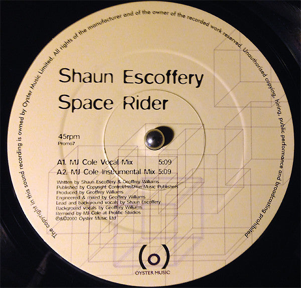 Shaun Escoffery : Space Rider (12")