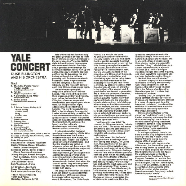 Duke Ellington And His Orchestra : Yale Concert (LP)