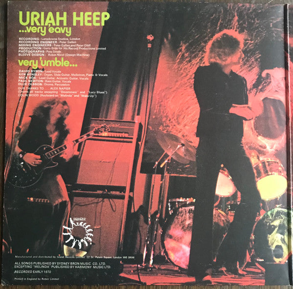 Uriah Heep : ...Very 'Eavy ... Very 'Umble (LP, Album, RE, Gat)