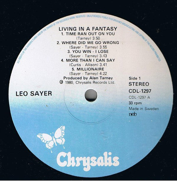 Leo Sayer : Living In A Fantasy (LP, Album)