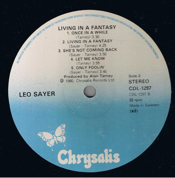 Leo Sayer : Living In A Fantasy (LP, Album)