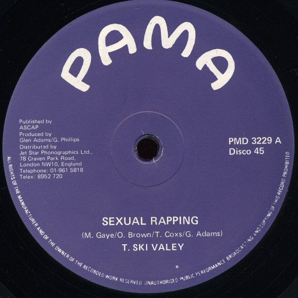 T-Ski Valley / Glen Adams & Finesse (3) : Sexual Rapping (12")