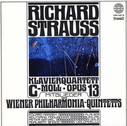 Richard Strauss / The Vienna Philharmonia Quintet : Klavierquartett C-Moll Opus 13 (LP)