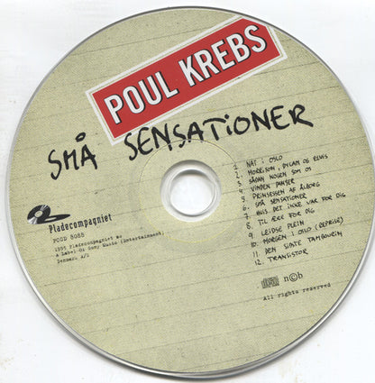 Poul Krebs : Små Sensationer (CD, Album, Dig)