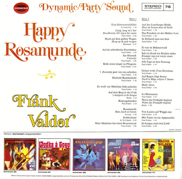 Frank Valdor : Happy Rosamunde (Dynamic Party Sound) (LP, Album)