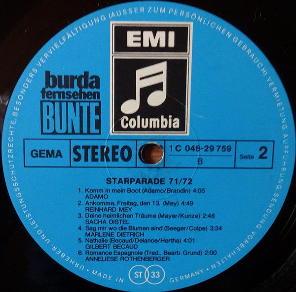 Various : Starparade 71 / 72 (LP, Comp)