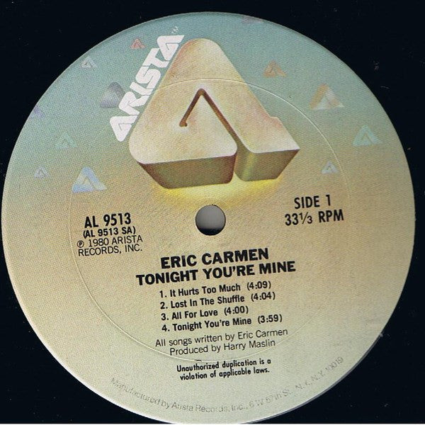 Eric Carmen : Tonight You're Mine (LP, Album)