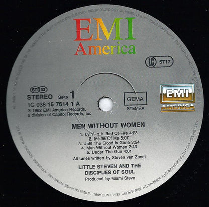 Little Steven And The Disciples Of Soul : Men Without Women (LP, Album, RE)