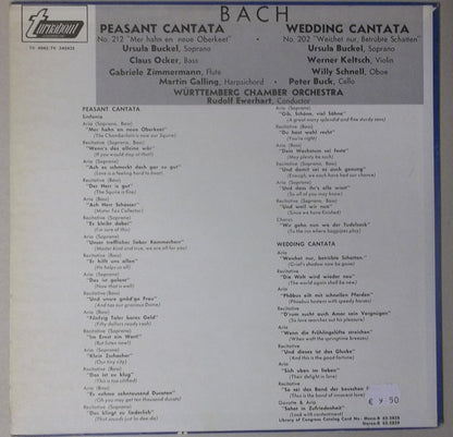 Johann Sebastian Bach : Peasant Cantata / Wedding Cantata (LP, RE)