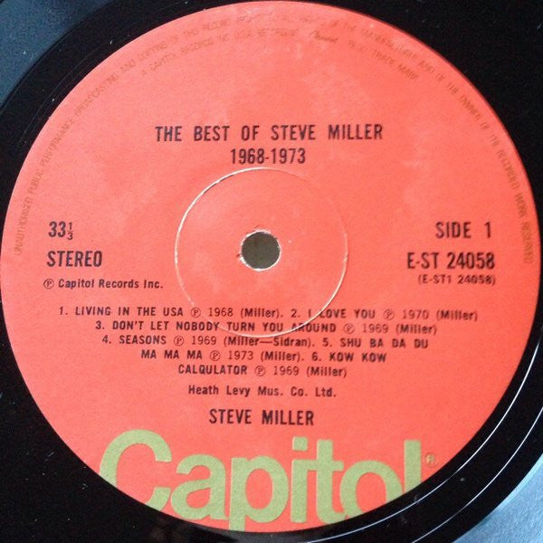 Steve Miller : The Best Of Steve Miller 1968-1973 (LP, Comp, Emb)