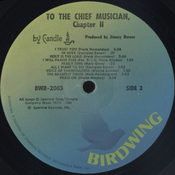 Candle (3) : To The Chief Musician, Chapter II (LP, Album)