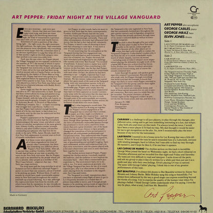 Art Pepper : Friday Night At The Village Vanguard (LP, Album, RE)