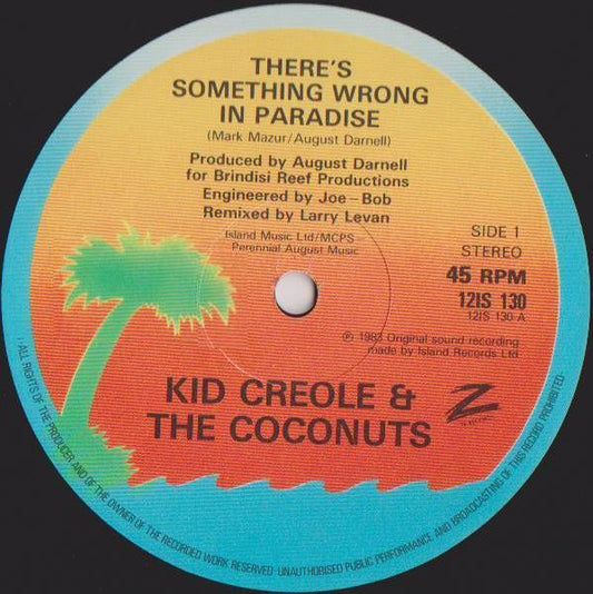 Kid Creole And The Coconuts : There's Something Wrong In Paradise (12")