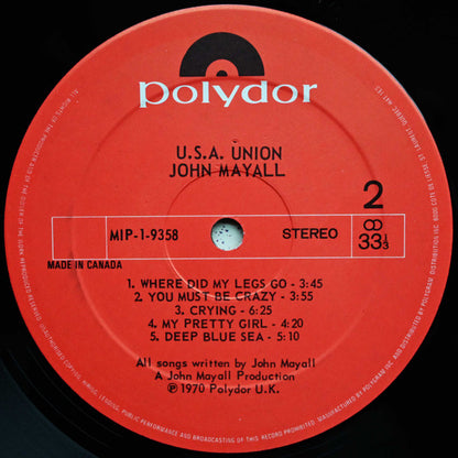 John Mayall : U.S.A. Union (LP, Album, RE)