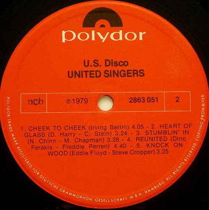 United Singers : U.S. Disco (2xLP, Album, Gat)