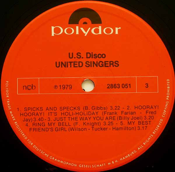 United Singers : U.S. Disco (2xLP, Album, Gat)