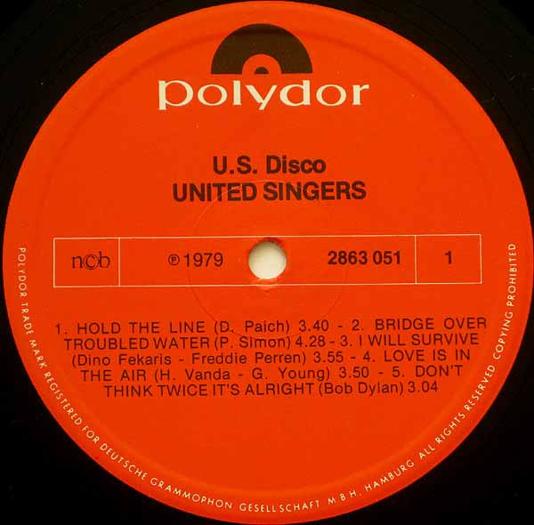 United Singers : U.S. Disco (2xLP, Album, Gat)