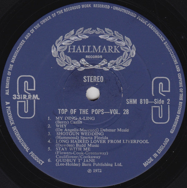 Various : Top Of The Pops Vol. 28 (LP, Album)