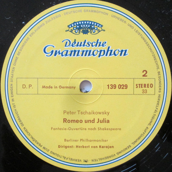 Pyotr Ilyich Tchaikovsky - Don Kosaken Chor Serge Jaroff, Berliner Philharmoniker, Herbert von Karajan : Overture 1812 · Marche Slave · Romeo Und Julia (LP)