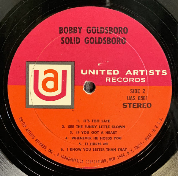 Bobby Goldsboro : Solid Goldsboro - Bobby Goldsboro's Greatest Hits (LP, Comp, RP)