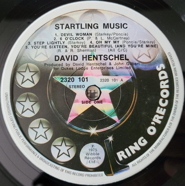 David Hentschel : Startling Music (LP, Album)