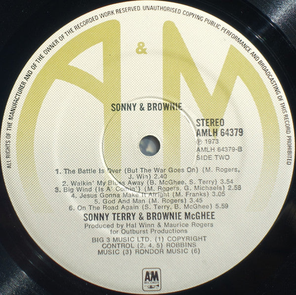 Sonny Terry & Brownie McGhee : Sonny & Brownie (LP, Album, RE, Gat)