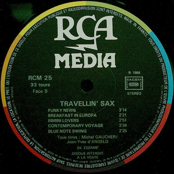 Michel Gaucher & Jean-Yves D'Angelo : Travellin' Sax (LP)