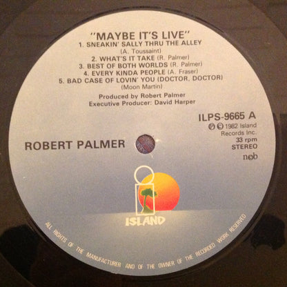 Robert Palmer : Maybe It's Live (LP, Album)