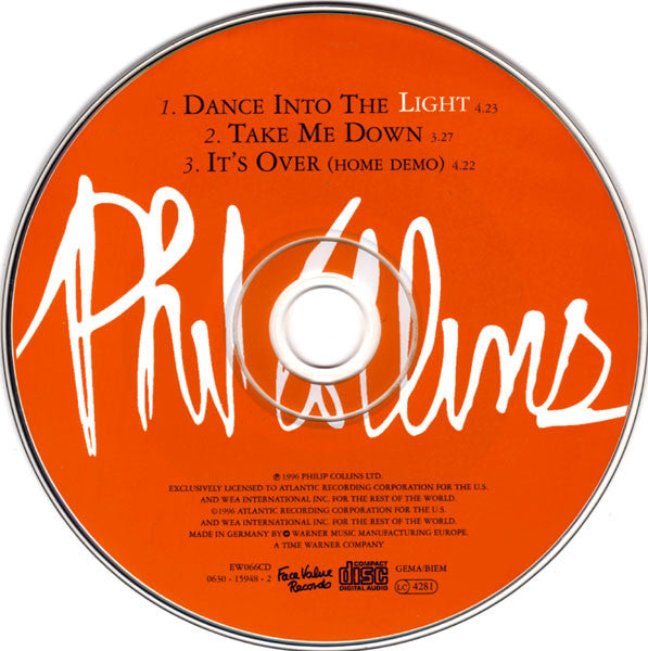 Phil Collins : Dance Into The Light (CD, Single, WMM)