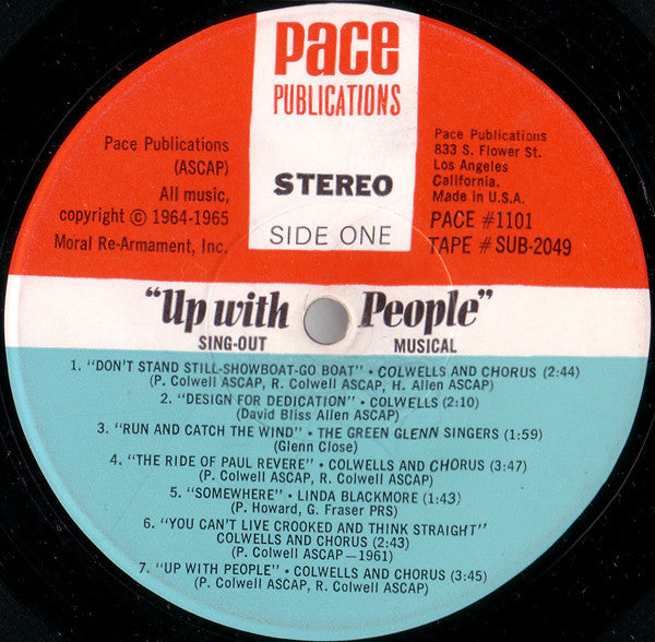 Up With People : Pace Magazine Presents Up With People! The Sing-Out Musical (LP)