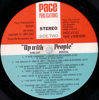 Up With People : Pace Magazine Presents Up With People! The Sing-Out Musical (LP)