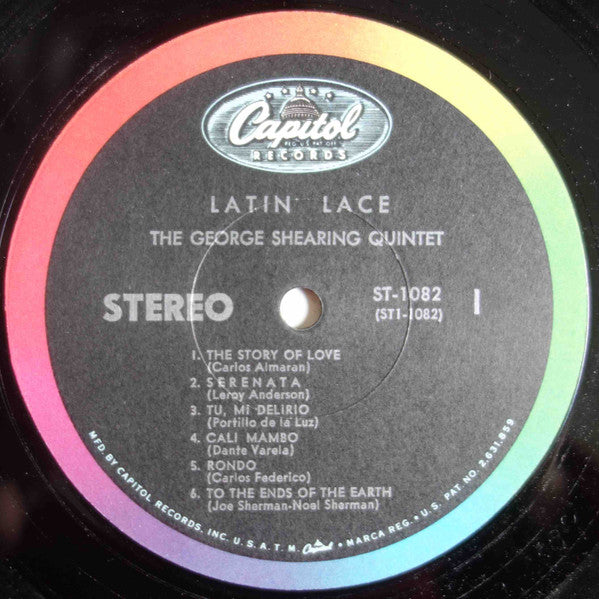 The George Shearing Quintet : Latin Lace (LP, Album, RP, Scr)