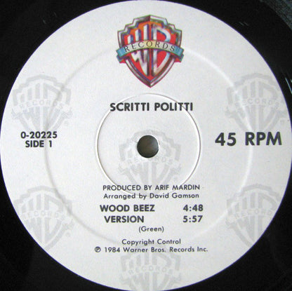 Scritti Politti : Wood Beez / Absolute (12", Maxi)