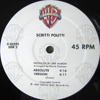 Scritti Politti : Wood Beez / Absolute (12", Maxi)