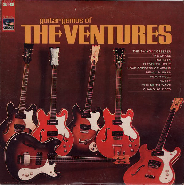 The Ventures : Guitar Genius Of The Ventures (LP, Comp, Styrene)