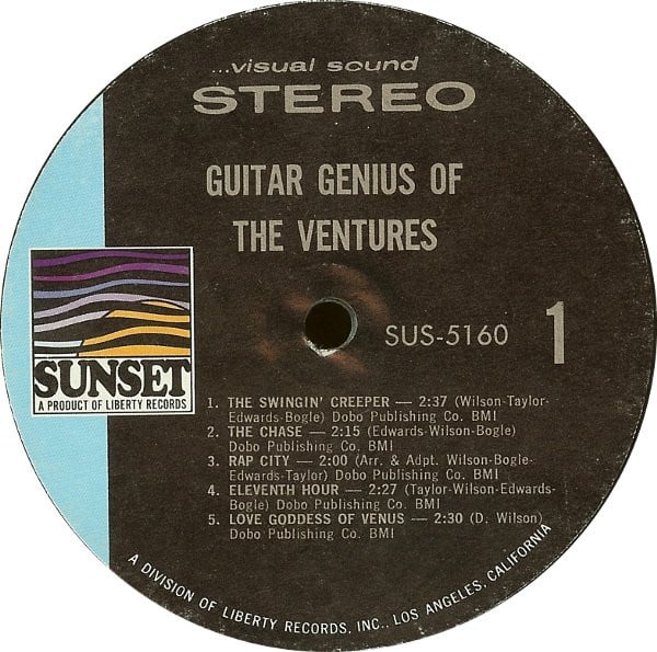 The Ventures : Guitar Genius Of The Ventures (LP, Comp, Styrene)