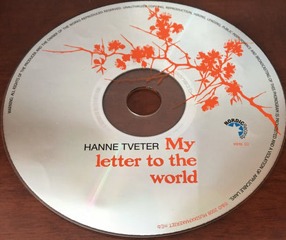 Hanne Tveter , Words By Emily Dickinson : My Letter To The World (CD, Album)