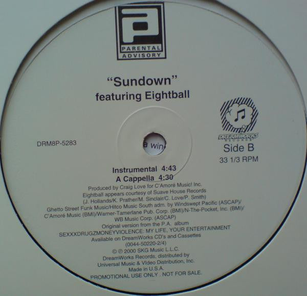 Parental Advisory Featuring Eightball (3) : Sundown (12", Promo)