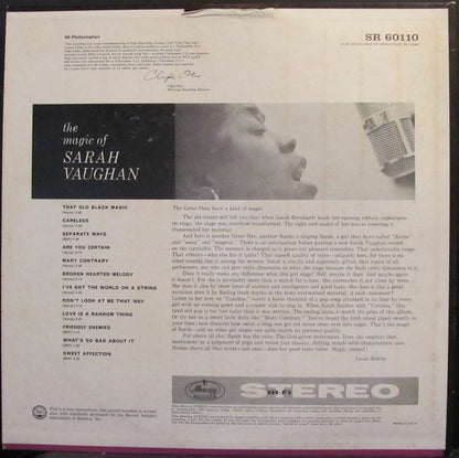 Sarah Vaughan : The Magic Of Sarah Vaughan (LP, Album)