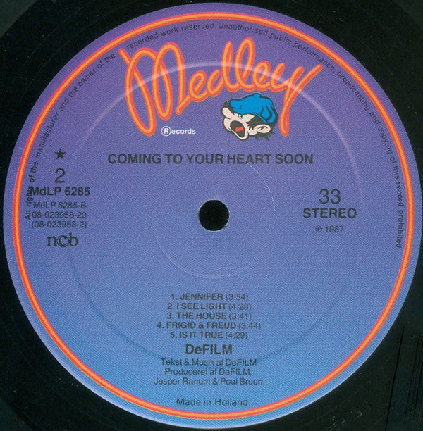 DeFilm : Coming To Your Heart Soon (LP, Album)