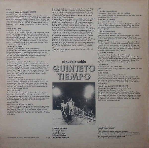 Quinteto Tiempo : El Pueblo Unido (LP, Album)