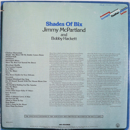 Jimmy McPartland And Bobby Hackett : Shades Of Bix (2xLP, Comp, Glo)