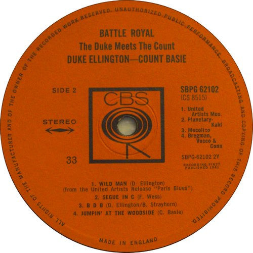 Duke Ellington — Count Basie : Battle Royal, The Duke Meets The Count (LP)