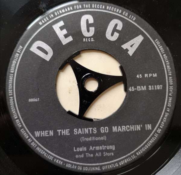 Louis Armstrong : High Society / When The Saints Go Marchin' In (7", Single)