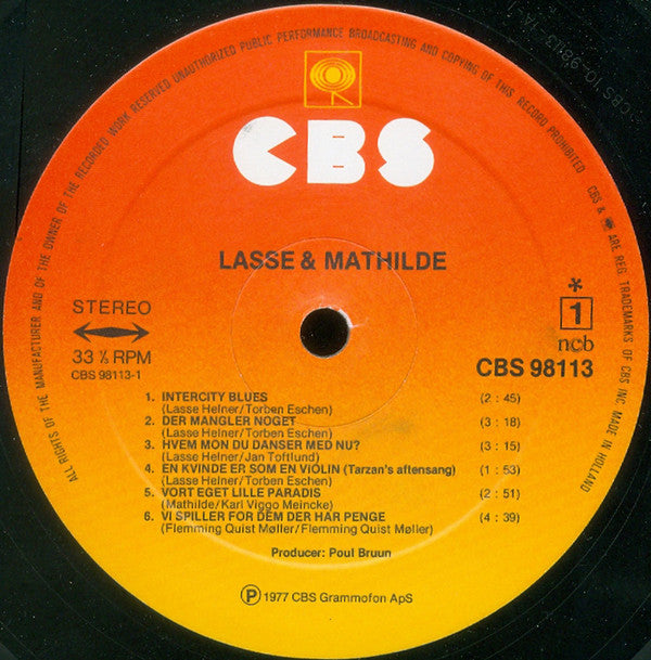 Lasse & Mathilde : Lasse & Mathilde (LP, Album)