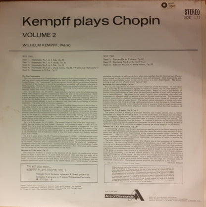 Wilhelm Kempff, Frédéric Chopin : Kempff Plays Chopin - Volume 2 (LP, Album)