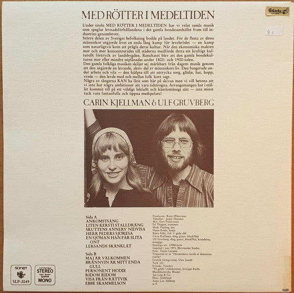 Carin Kjellman & Ulf Gruvberg : Med Rötter I Medeltiden (LP, Album, RE)