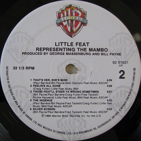 Little Feat : Representing The Mambo (LP, Album)