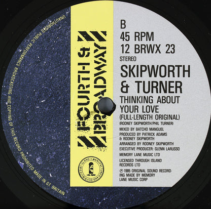 Skipworth & Turner : Thinking About Your Love (12", Single)