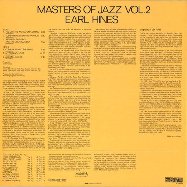 Earl Hines : Master Of Jazz (LP, Album)